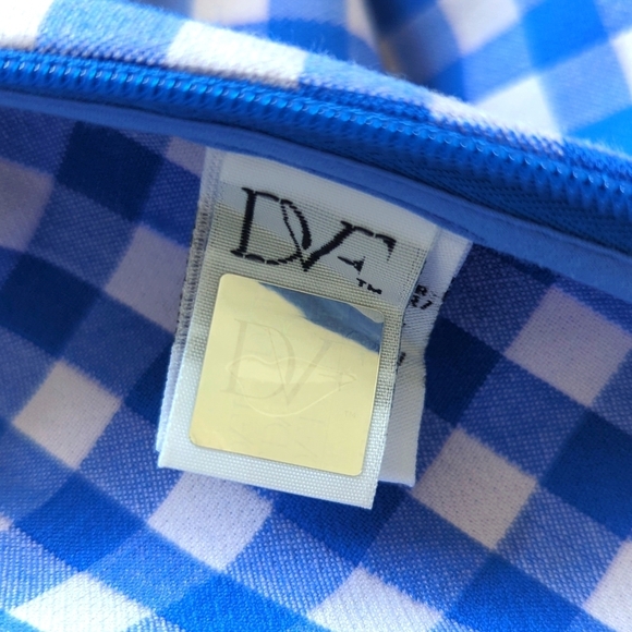 Diane Von Furstenberg Blue Gingham Blouse - Picture 7 of 7